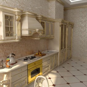 ห้องครัวในภาพบ้านในชนบท