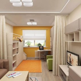 ห้องนอนและห้องเด็กคิดไอเดียในห้องเดียว