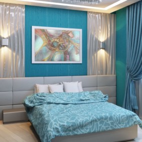 การตกแต่งภาพห้องนอนสีเขียวขุ่น