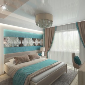 การตกแต่งภาพห้องนอนสีเขียวขุ่น