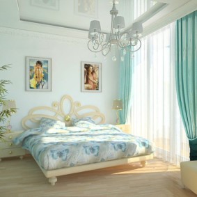 แนวคิดการตกแต่งห้องนอนสีเขียวขุ่น