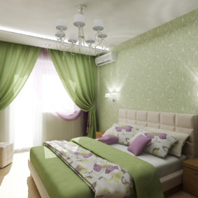 ตกแต่งภาพห้องนอนสีเขียว
