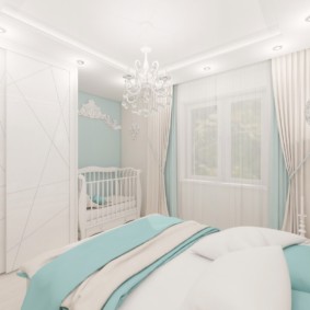 ผ้าม่านสีขาวในการตกแต่งภายในห้องนอน