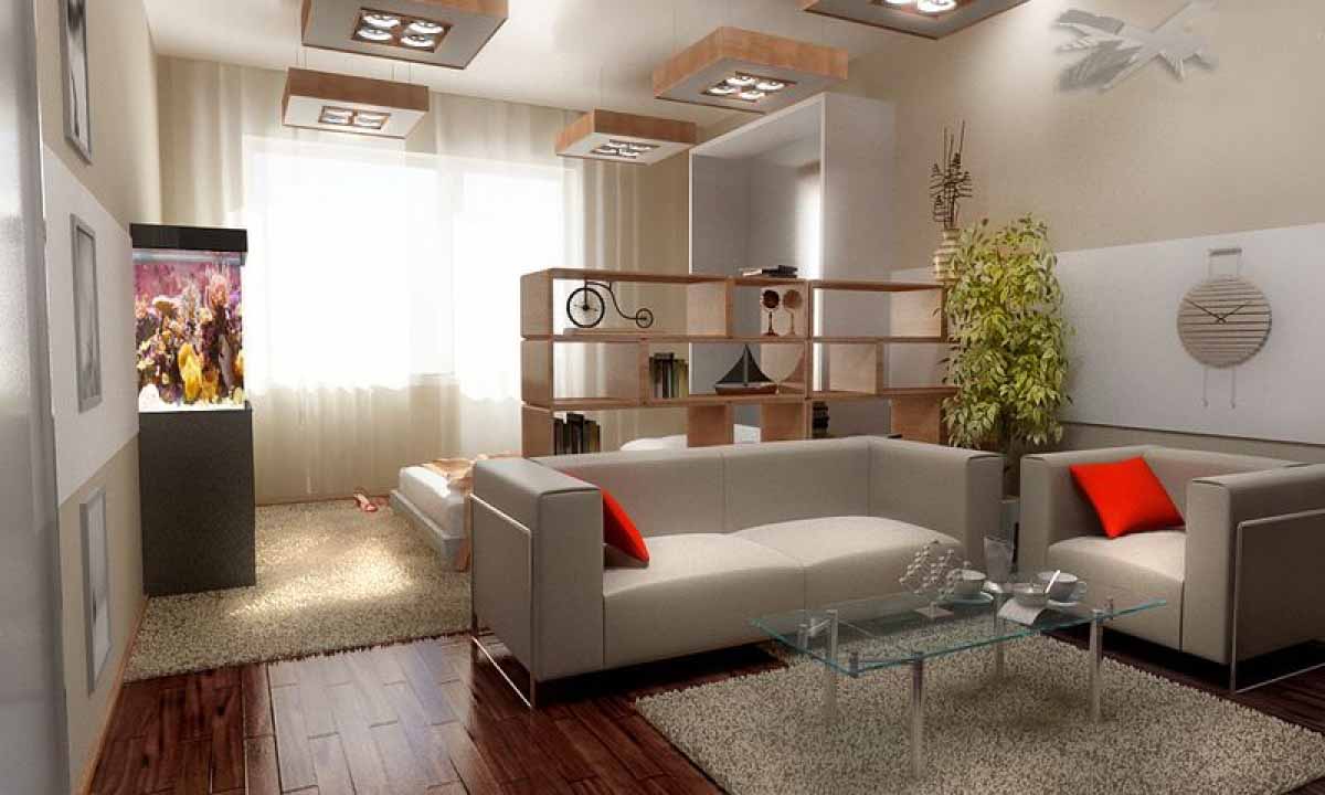ห้องนั่งเล่นห้องนอนขนาด 20 ตร.ม. มองเห็นวิวรูปภาพ