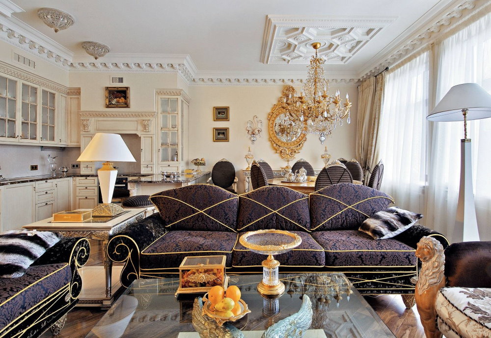 ห้องครัวห้องนั่งเล่น Art Nouveau