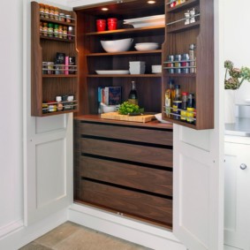 องค์กรของพื้นที่ในการตกแต่งภายในห้องครัว