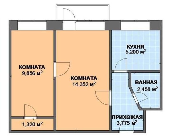 วางแผน Khrushchev สองห้องก่อนจะพัฒนาขื้นใหม่