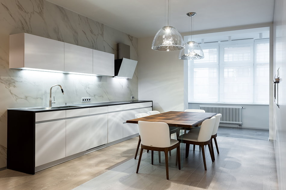 Minimalist Apron lighting