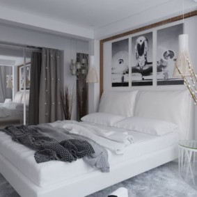 sconces ในห้องนอนเหนือแนวคิดการตกแต่งภายในเตียง