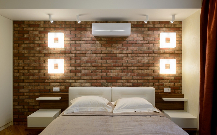 sconces ในห้องนอนเหนือแนวคิดการออกแบบเตียง