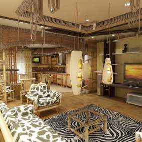 การออกแบบผนังในตัวเลือกภาพห้องนั่งเล่น