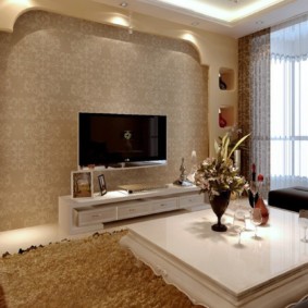 การออกแบบผนังในภาพห้องนั่งเล่น