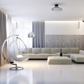 การออกแบบผนังในภาพถ่ายภายในห้องนั่งเล่น