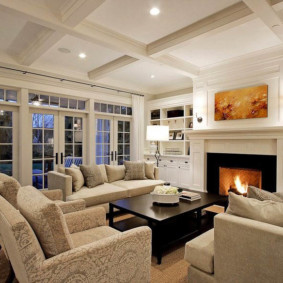 เพดาน drywall coffered