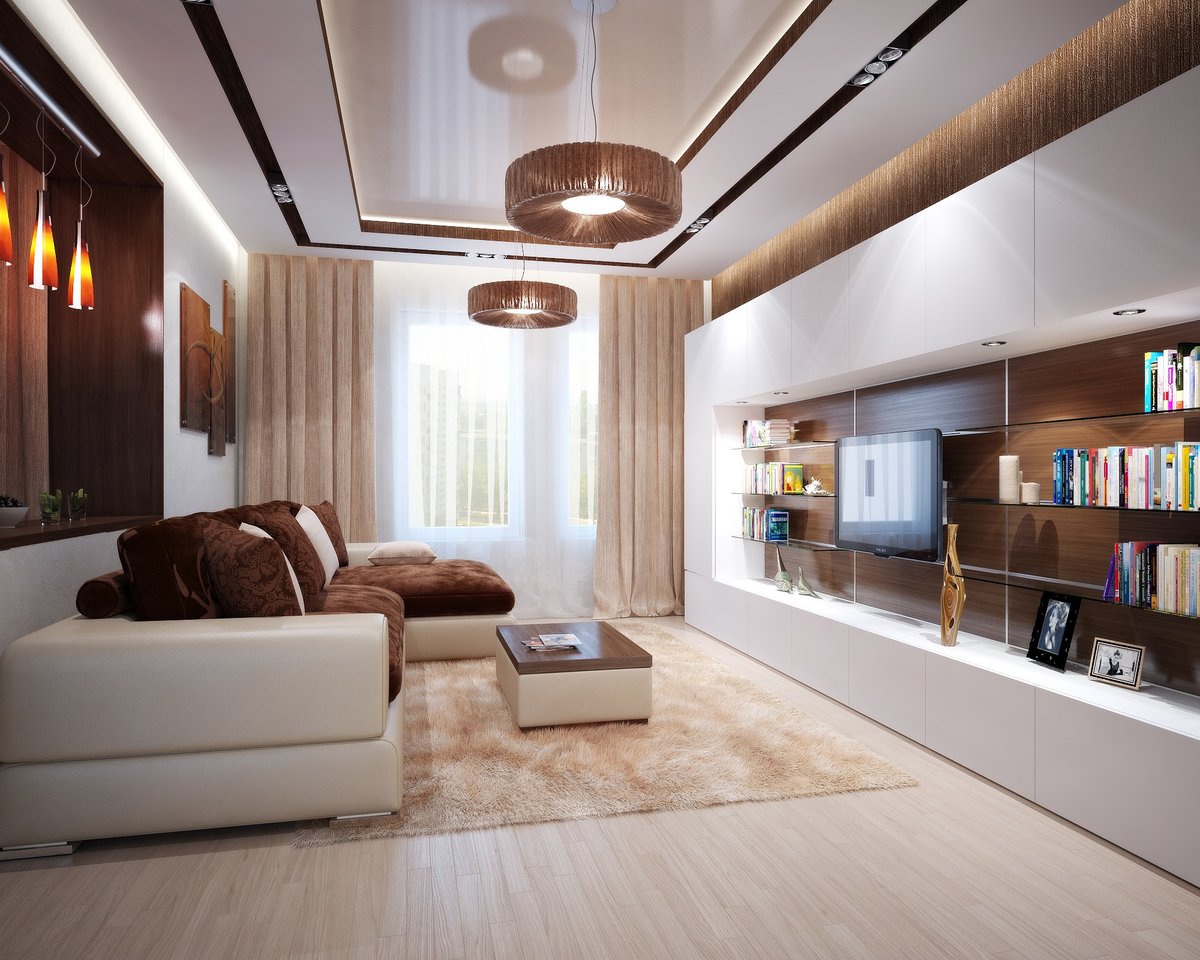 ห้องนั่งเล่นในสไตล์ทันสมัย