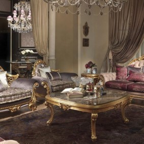 ห้องนั่งเล่นบาโรกภาพภายใน