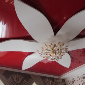 เพดานที่ถูกระงับในตัวเลือกห้องนอน