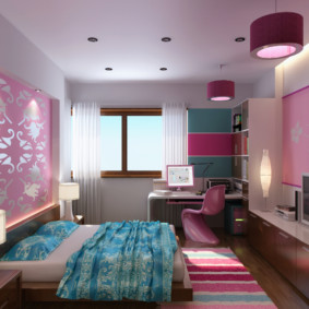 ช่อง drywall ในรูปภาพการออกแบบห้องนอน