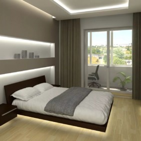 โพรง drywall ในการตกแต่งภายในภาพห้องนอน