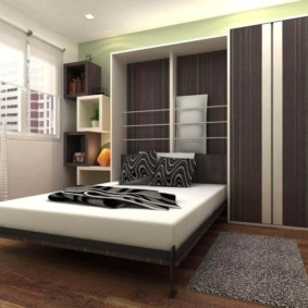 ช่องของ drywall ในตัวเลือกภาพห้องนอน
