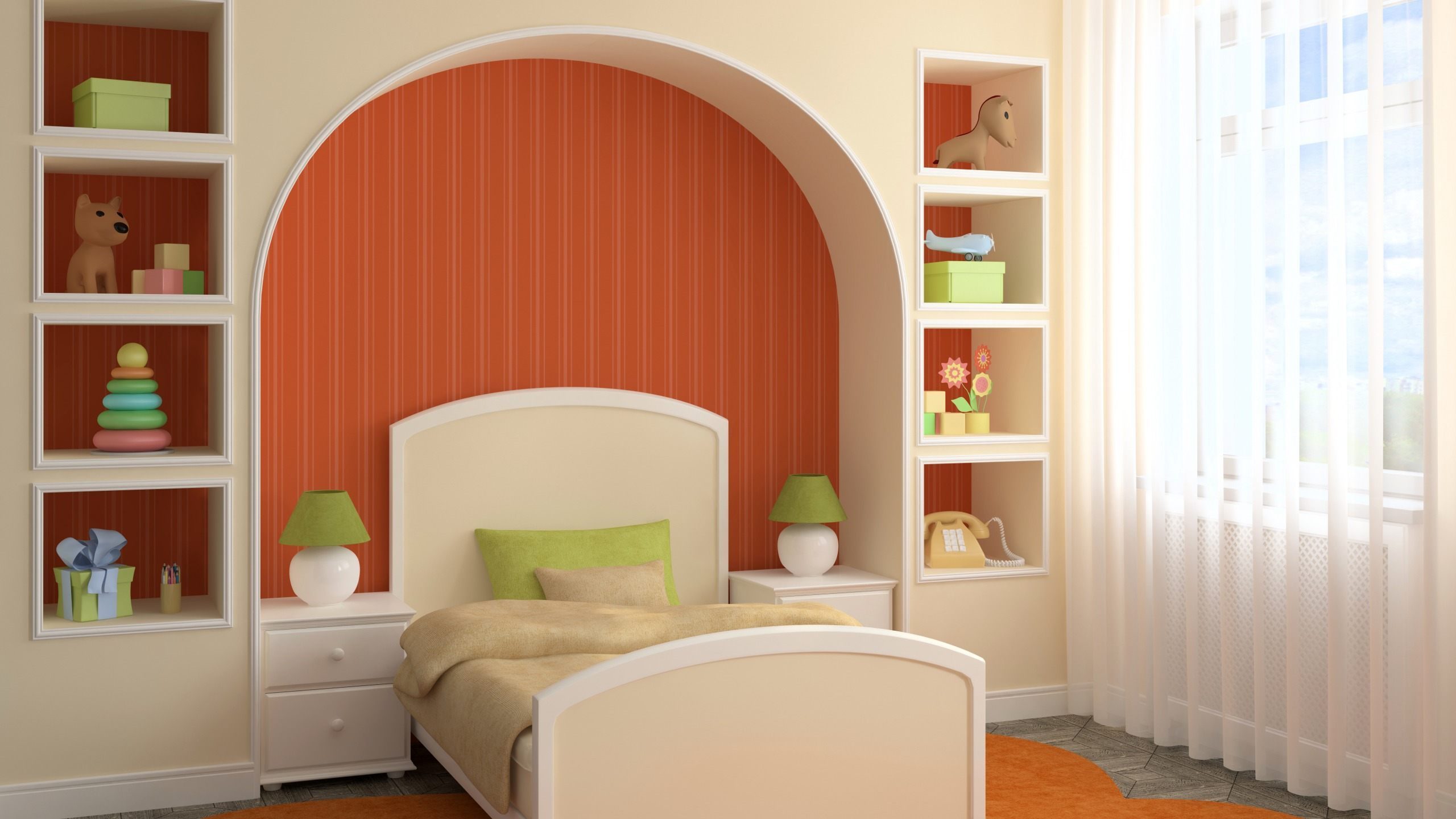 การออกแบบเฉพาะ drywall ห้องนอน