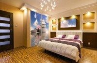 โพรง drywall ในการตกแต่งภาพห้องนอน