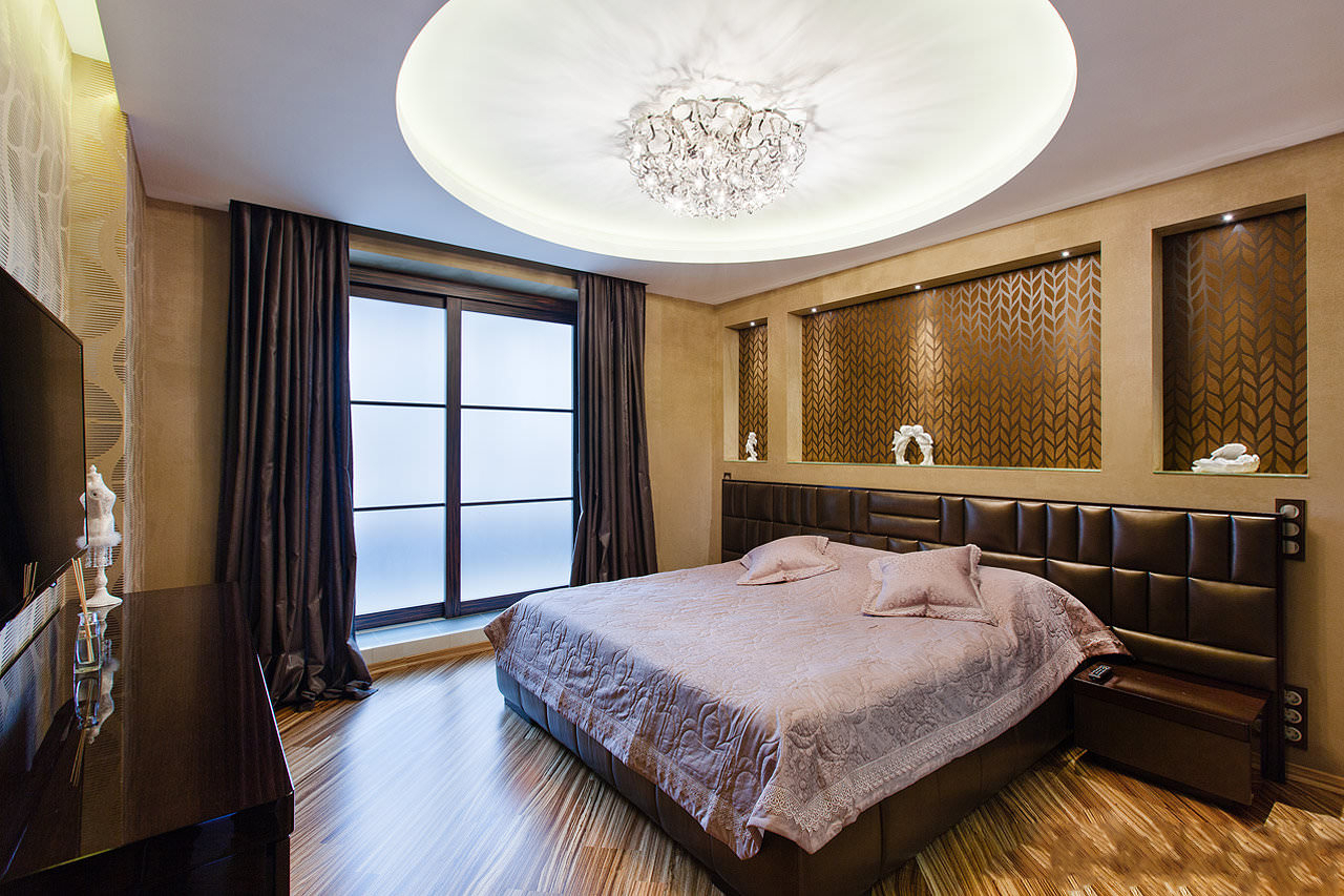 โพรง drywall ในความคิดภาพห้องนอน