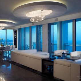 ภาพการออกแบบเพดานห้องนั่งเล่น
