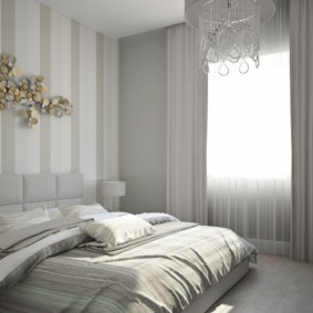 วอลล์เปเปอร์สีเทาในห้องนอน