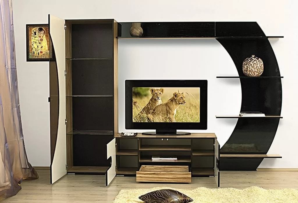ผนังทีวีในห้องนั่งเล่น chipboard