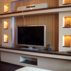 Drywall Niches บนผนังทีวี
