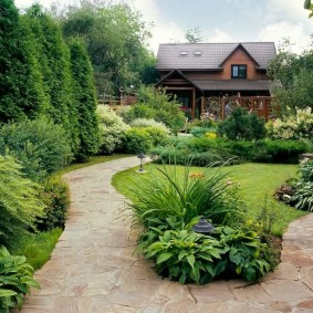 บ้านสวยในพื้นหลังของพล็อต