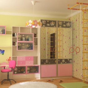 เฟอร์นิเจอร์สวยในห้องสำหรับเด็กผู้หญิง
