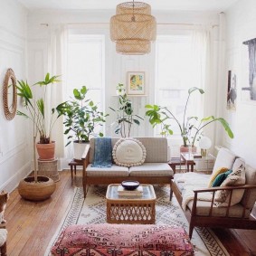 Eco-style ในการตกแต่งภายในของห้องเล็ก ๆ