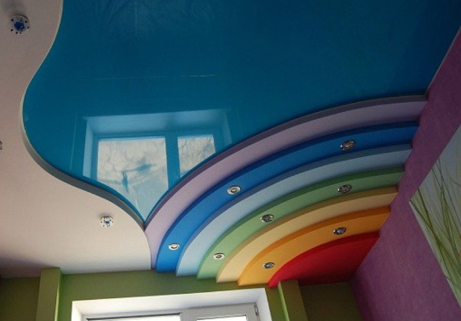 Rainbow รวมเพดานในห้องนอนเด็ก
