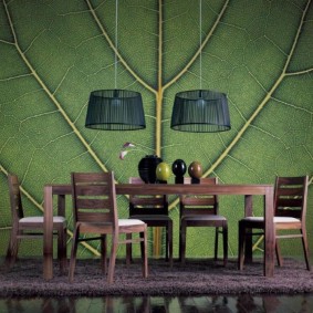 วอลล์เปเปอร์ภาพในการตกแต่งภายในของห้องครัว