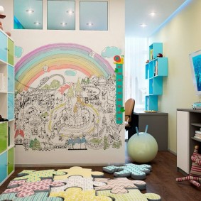 วอลล์เปเปอร์ในการออกแบบภาพห้องเด็ก
